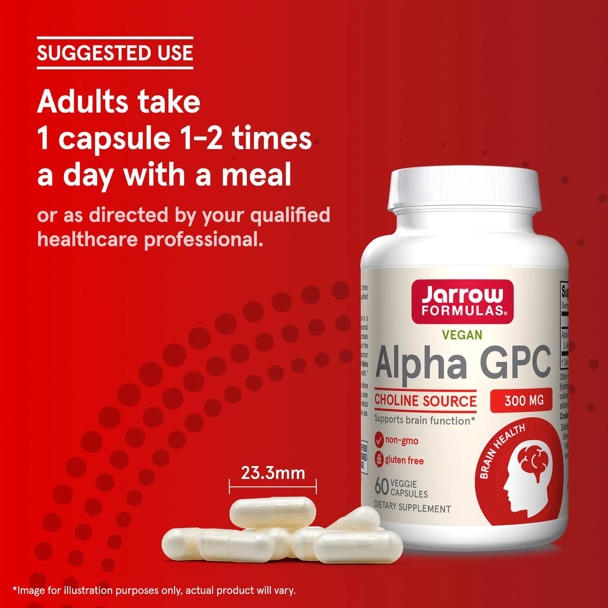 Jarrow Formulas Alpha GPC 300mg Veggie Capsules | Supports Brain Function - view 7
