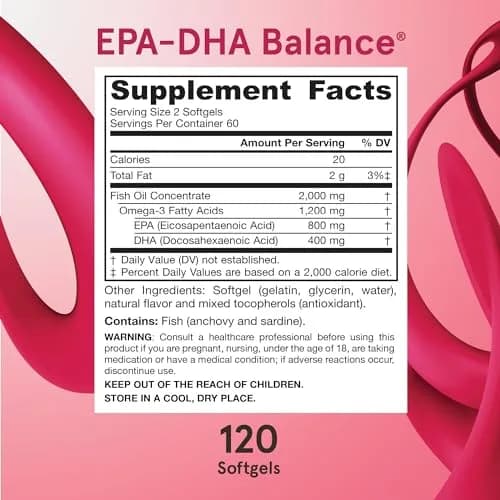 Jarrow Formulas EPA-DHA Balance Omega-3 Softgels 120 Count | Supports Brain & Joint Health thumbnail 6