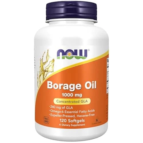 NOW Foods Borage Oil 1000 mg 240mg GLA Softgels 120 Count | Omega-6 Essential Fatty Acids thumbnail 1