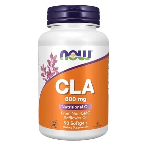 NOW CLA 800 mg Nutritional Oil | Non-GMO Safflower Oil Softgels for Weight Support thumbnail 1