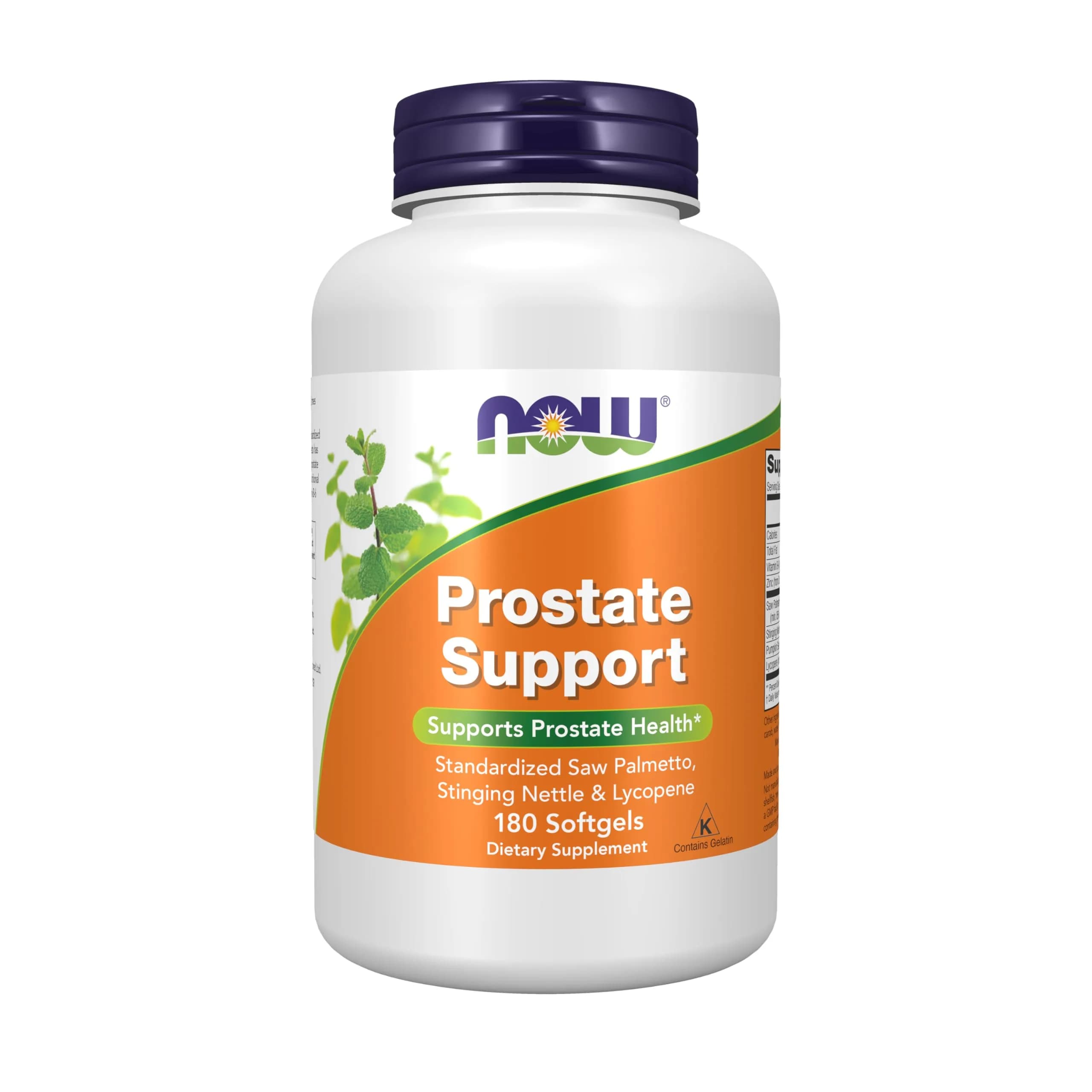 NOW Supplements Prostate Support w/Standardized Saw Palmetto 180 Softgels | Supports Prostate Function & Health - main product image