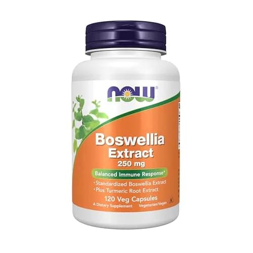 NOW Foods Boswellia Extract 250 mg with Turmeric Root Extract 120 Veg Capsules | Balanced Immune Response thumbnail 1