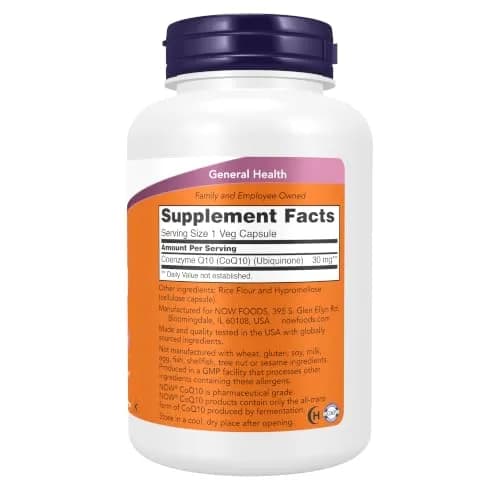 NOW CoQ10 30 mg Veg Capsules (240 Count) | Pharmaceutical Grade, All-Trans Form thumbnail 2
