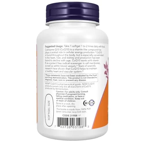 NOW CoQ10 400 mg Softgels | Supports Heart & Energy Production in India thumbnail 3