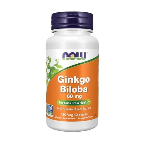 NOW Ginkgo Biloba 60 mg | Supports Brain Health & Free Radical Scavenging (70-120 chars) thumbnail 1