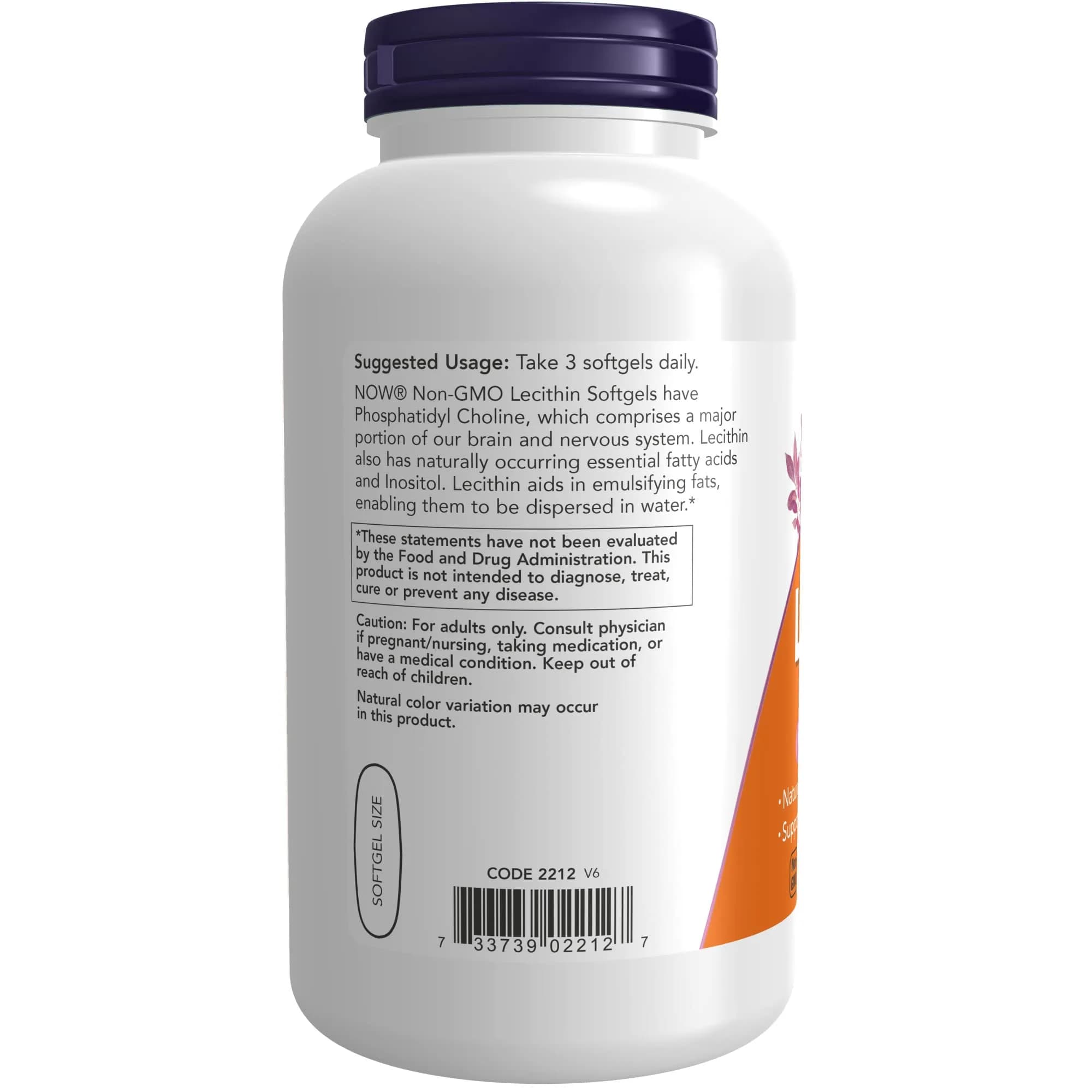 NOW Foods Lecithin 1200 mg Softgels (200 Count, 3.6g/serving) | Supports Brain & Nerve Function - view 3
