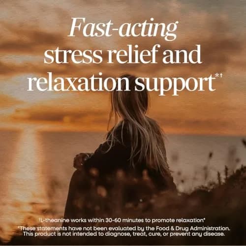 Nature's Way L-Theanine Stress Relief 60 ct | Fast-Acting Relaxation Support thumbnail 2