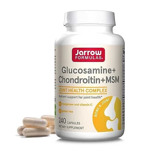 Jarrow Glucosamine, Chondroitin & MSM | 240 Capsules for Joint Support with Vitamin C thumbnail 1