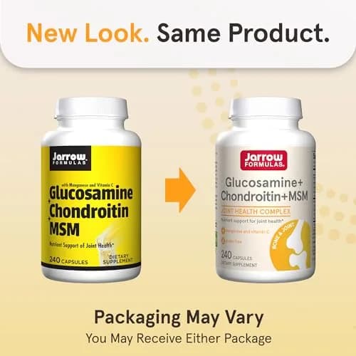 Jarrow Glucosamine, Chondroitin & MSM | 240 Capsules for Joint Support with Vitamin C thumbnail 2