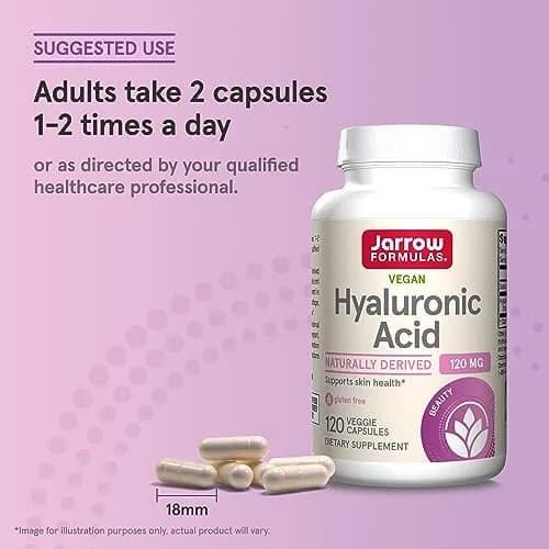 Jarrow Formulas Hyaluronic Acid 120 mg, 120 Veggie Capsules | Skin Hydration Support thumbnail 7