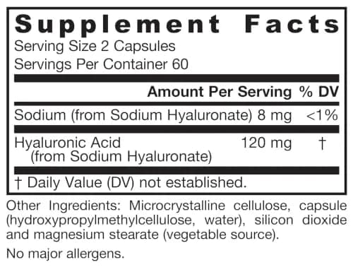 Jarrow Formulas Hyaluronic Acid 120 mg, 120 Veggie Capsules | Skin Hydration Support thumbnail 9