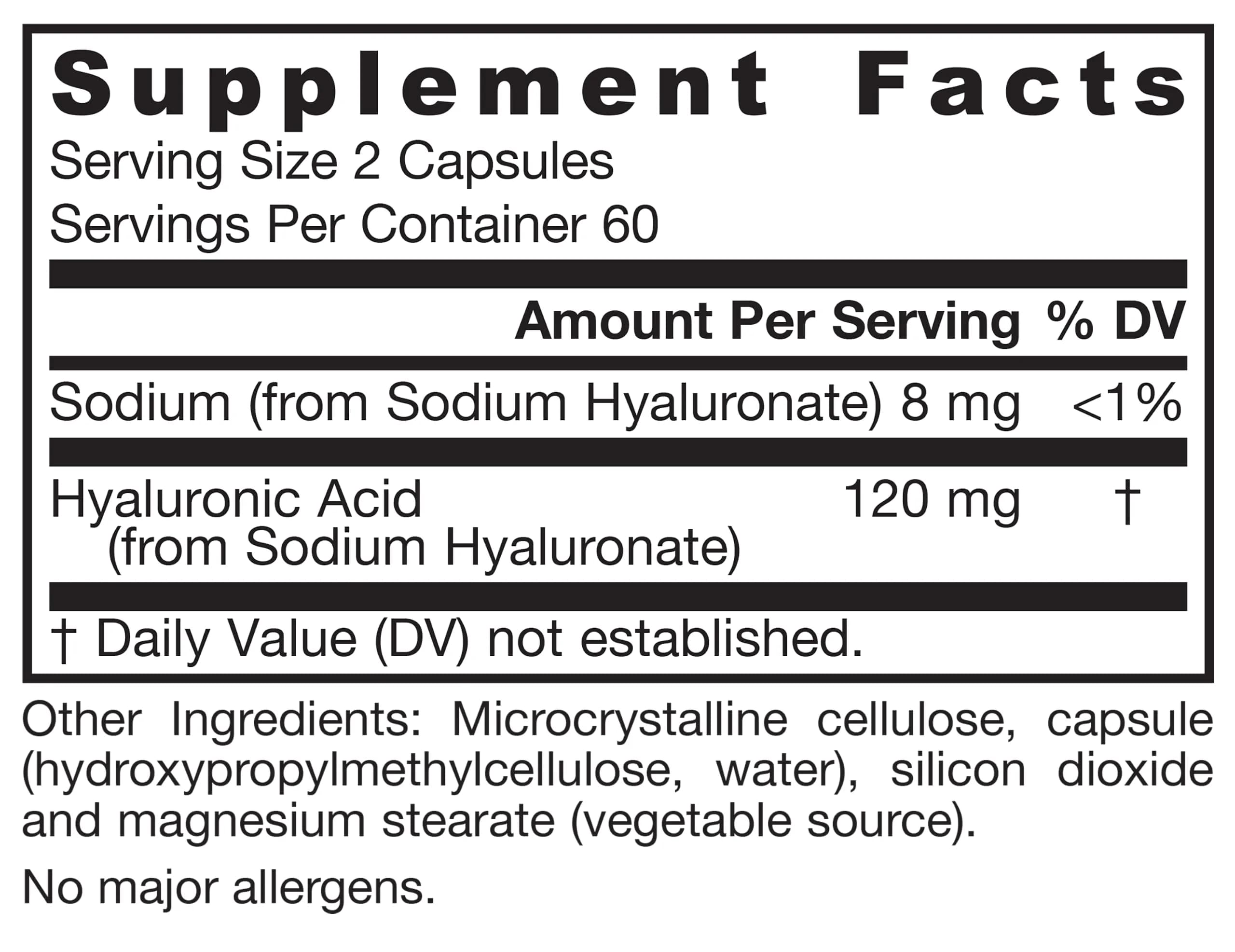 Jarrow Formulas Hyaluronic Acid 120 mg, 120 Veggie Capsules | Skin Hydration Support - view 9