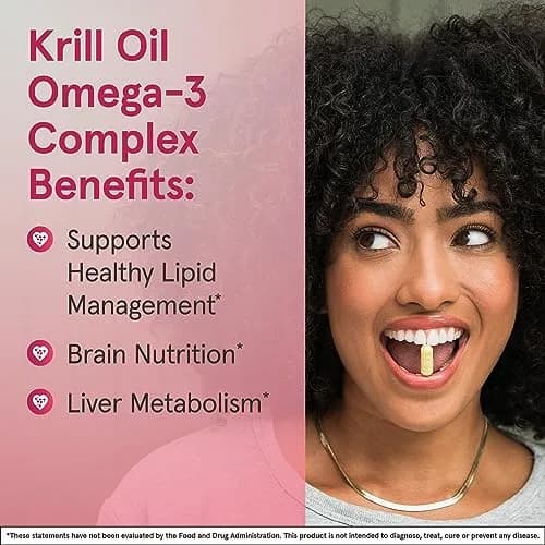 Jarrow Formulas Krill Oil 1200mg Softgels (60 Count) | Phospholipid Omega-3 with Astaxanthin for Brain & Heart Health thumbnail 4