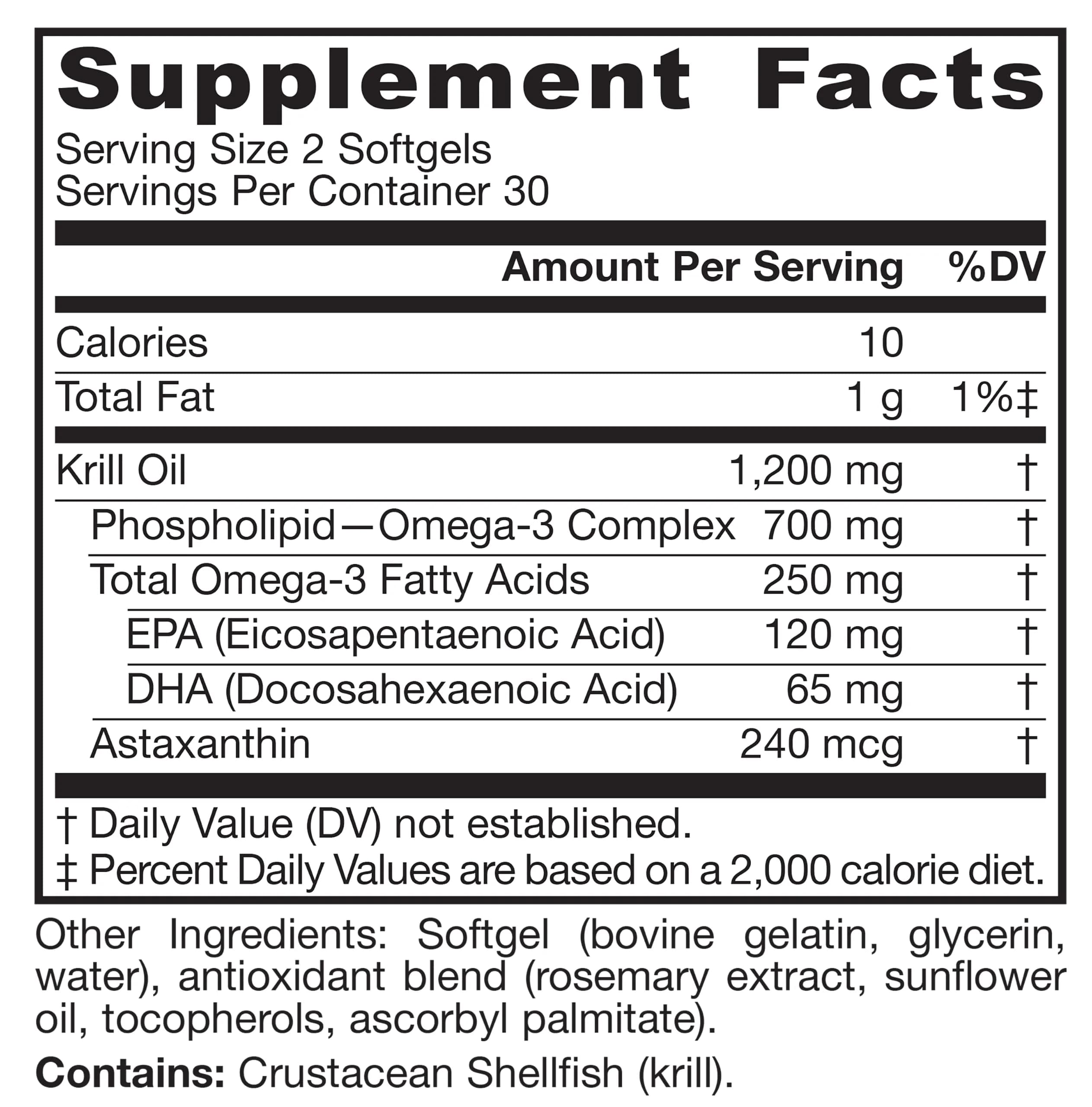 Jarrow Formulas Krill Oil 1200mg Softgels (60 Count) | Phospholipid Omega-3 with Astaxanthin for Brain & Heart Health - view 9