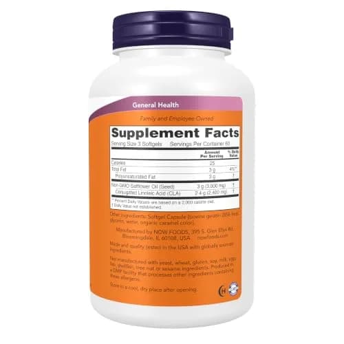 NOW CLA 800 mg Softgel | Nutritional Oil for Weight Management & Fat Loss thumbnail 2