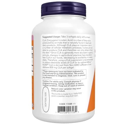 NOW CLA 800 mg Softgel | Nutritional Oil for Weight Management & Fat Loss thumbnail 3