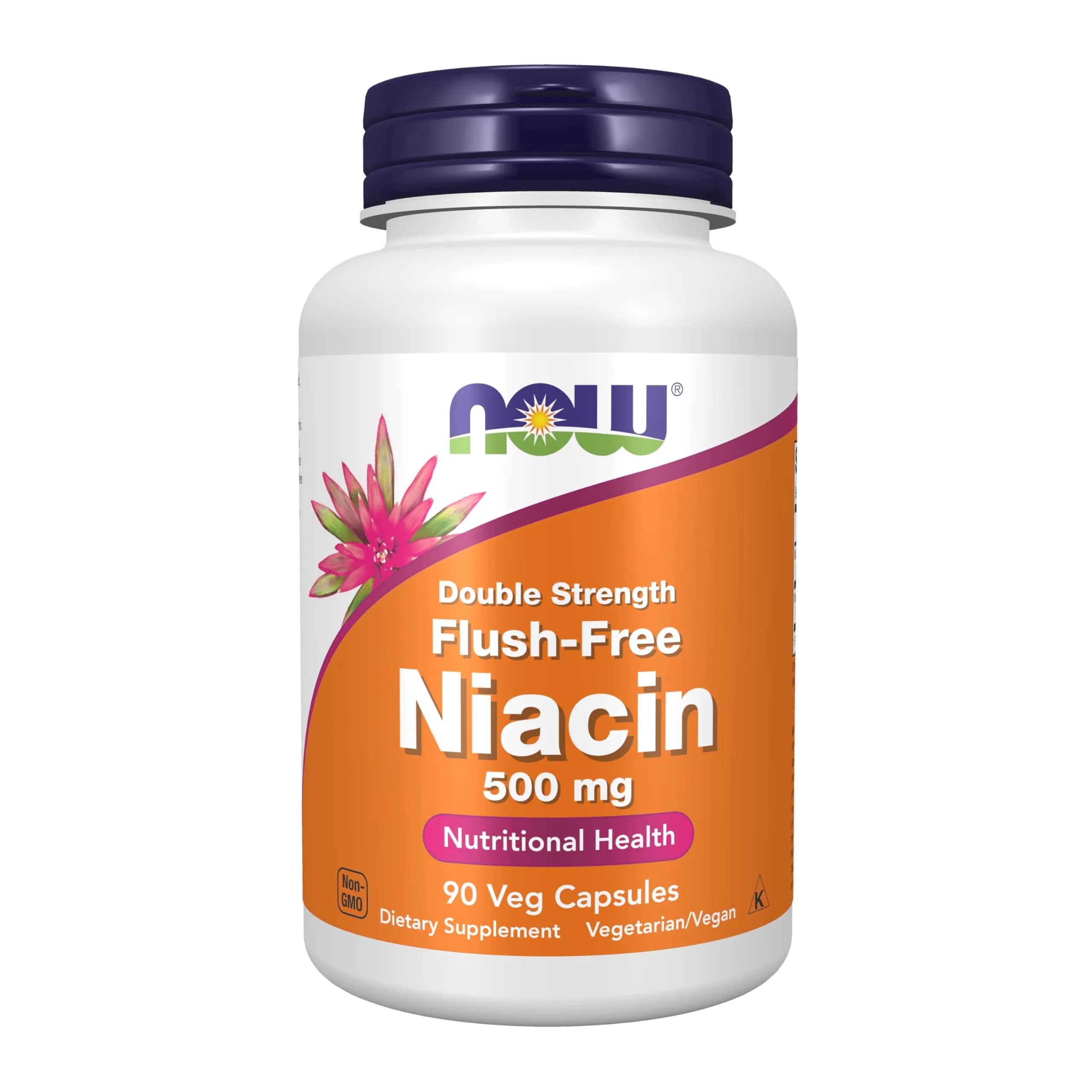 NOW Supplements, Niacin (Vitamin B-3) 500 mg, Flush-Free, 90 Veg Caps | Supports Nutritional Health & Circulation