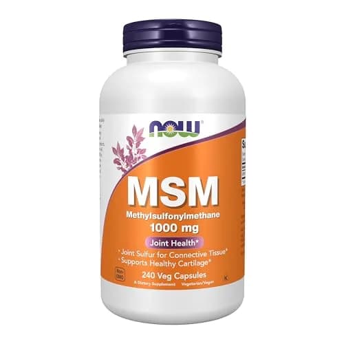 NOW Supplements MSM 1,000 mg Joint Health 240 Veg Caps | Supports Cartilage & Connective Tissue thumbnail 1