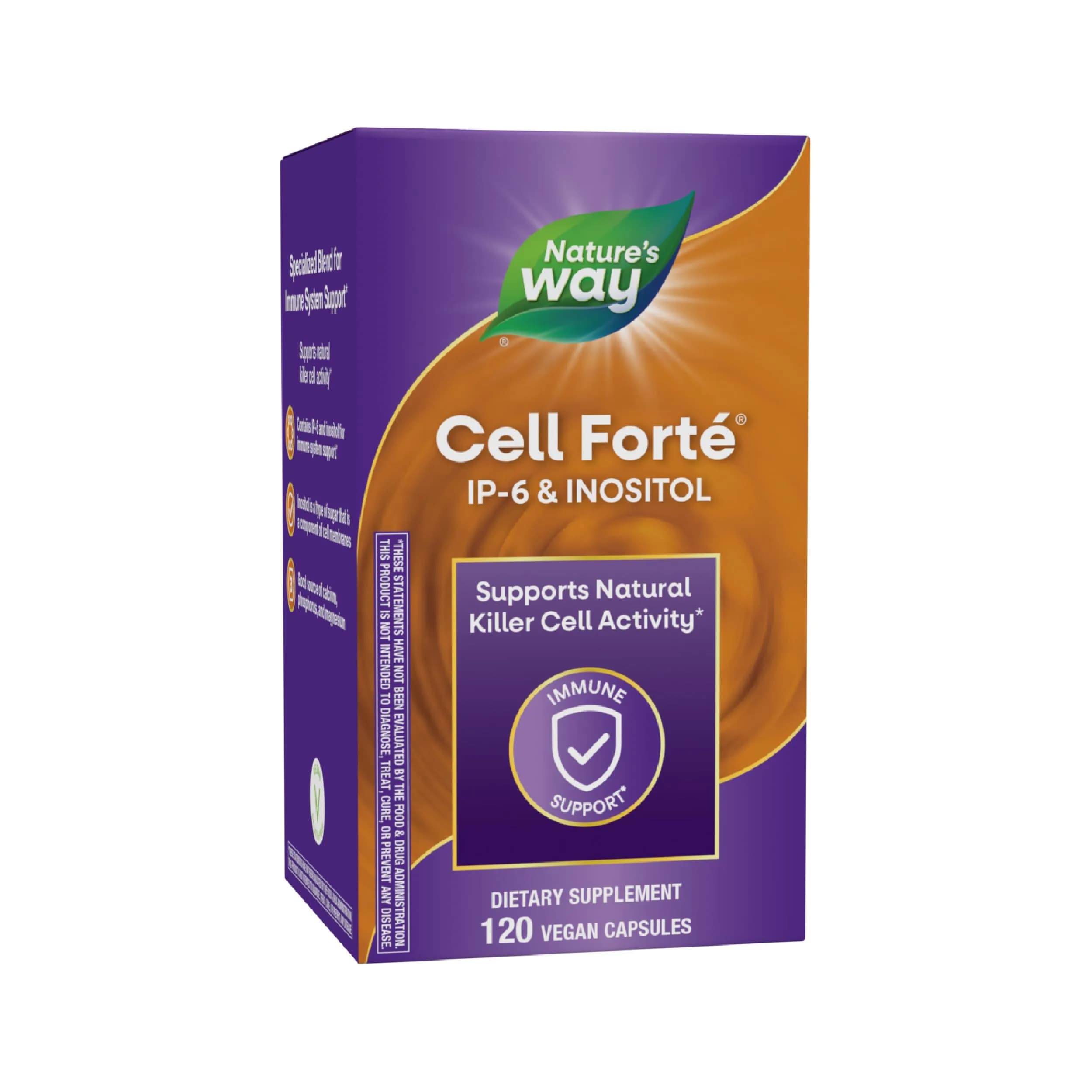 Nature's Way Cell Forté IP-6 & Inositol Immune Support Capsules 120 Count (480 Count Total) | Supports Natural Killer-Cell Activity - main product image
