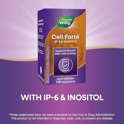 Nature's Way Cell Forté IP-6 & Inositol Immune Support Capsules 120 Count (480 Count Total) | Supports Natural Killer-Cell Activity thumbnail 3