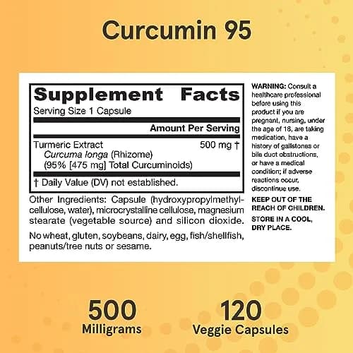 Jarrow Formulas Curcumin 95 Turmeric Extract Supplement 120 Capsules | Joint Support & Antioxidant Protection thumbnail 6