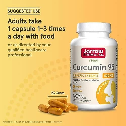 Jarrow Formulas Curcumin 95 Turmeric Extract Supplement 120 Capsules | Joint Support & Antioxidant Protection thumbnail 7