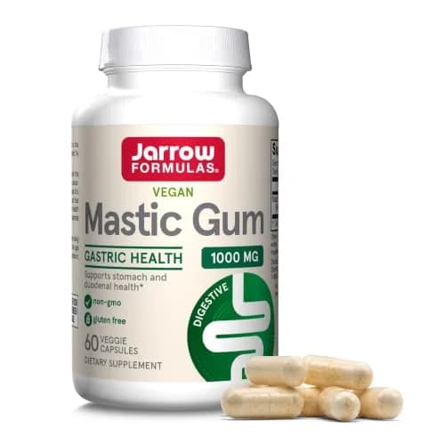 Jarrow Formulas Mastic Gum 1000 mg Veggie Capsules (60 Count) | Supports Stomach & Duodenal Health thumbnail 1