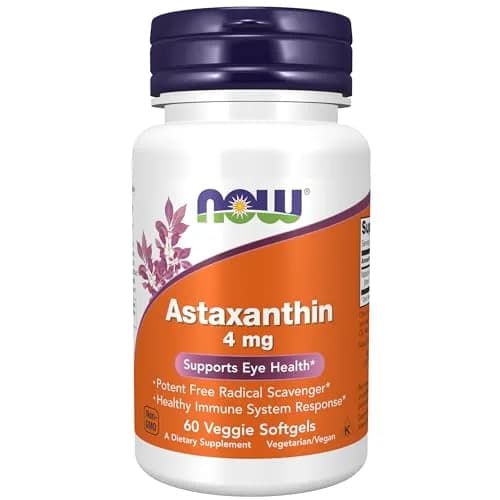 NOW Foods Astaxanthin 4 mg Veg Softgels 60 Count (60 Count) | Supports Eye Health & Immune Response thumbnail 1