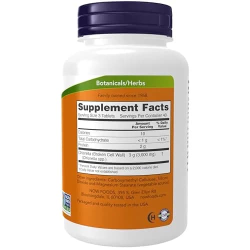 NOW Supplements Chlorella 1,000 mg | Super Green Microalgae Tablets for Detox & Energy thumbnail 2