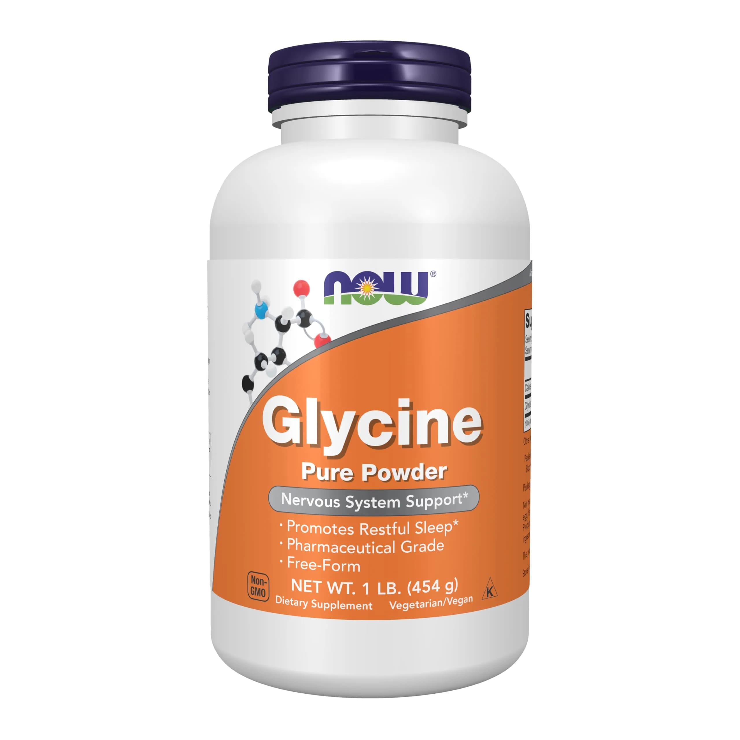 NOW Foods Glycine Pure Powder 454 g (1 lb) | Promotes Restful Sleep & Neurotransmitter Support - main product image