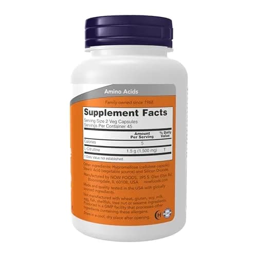 NOW Foods L-Citrulline 750 mg Veg Capsules 90 Count | Supports Protein Metabolism & Immune Function thumbnail 2