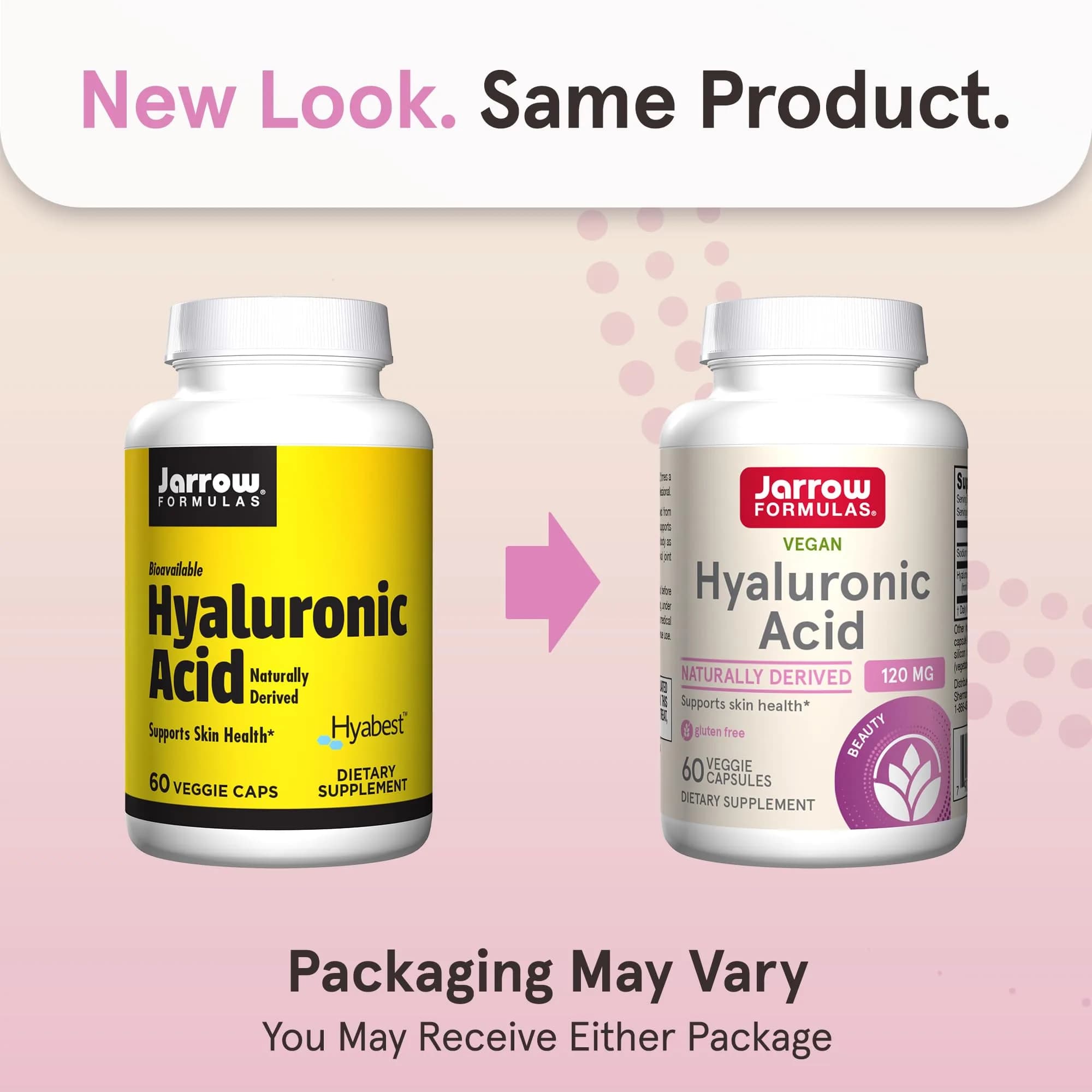 Jarrow Formulas Hyaluronic Acid 120 mg 60 Capsules | Supports Skin Hydration & Joint Health - view 2