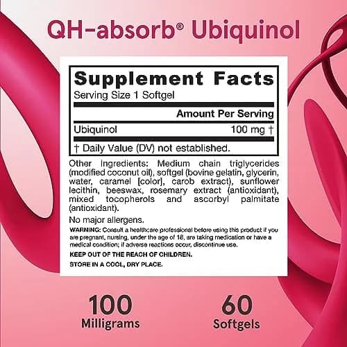 Jarrow Formulas QH-Absorb Ubiquinol 100mg Softgels 60 Count (100 mg) | Supports Heart Health & Energy Production thumbnail 4