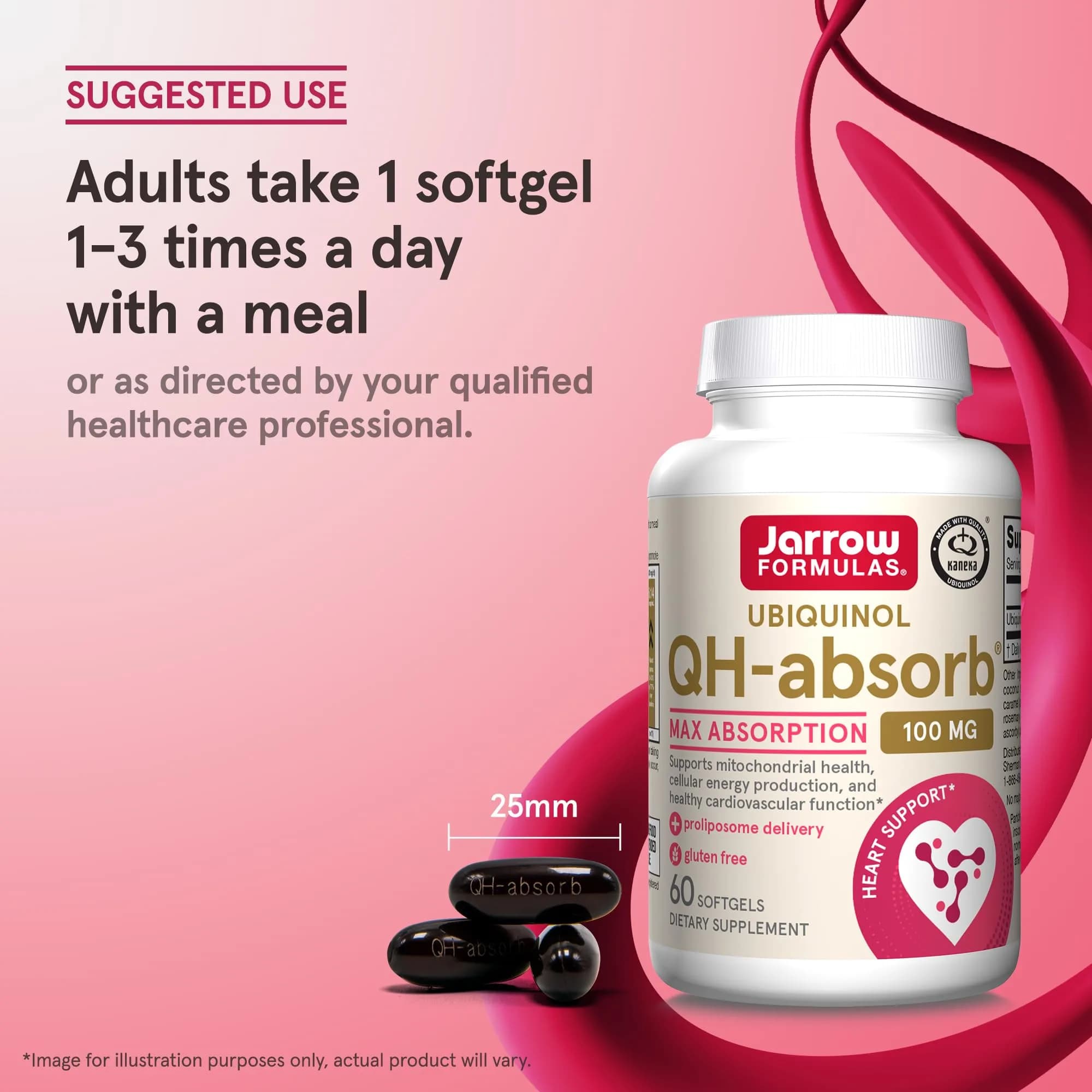Jarrow Formulas QH-Absorb Ubiquinol 100mg Softgels 60 Count (100 mg) | Supports Heart Health & Energy Production - view 5