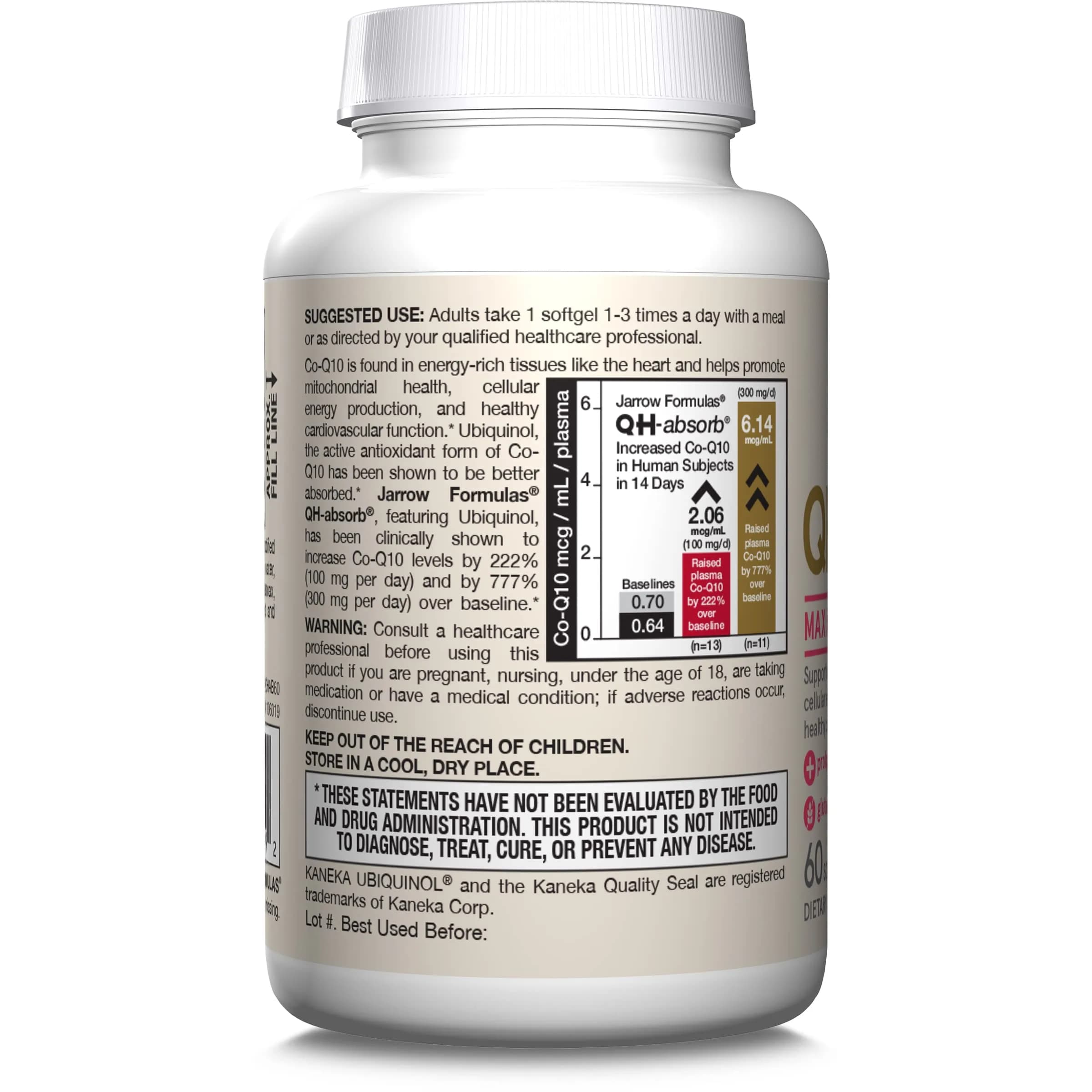 Jarrow Formulas QH-Absorb Ubiquinol 100mg Softgels 60 Count (100 mg) | Supports Heart Health & Energy Production - view 7