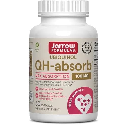 Jarrow Formulas QH-Absorb Ubiquinol 100mg Softgels 60 Count (100 mg) | Supports Heart Health & Energy Production thumbnail 1