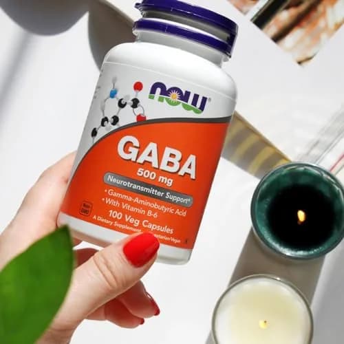 NOW Foods GABA 500 mg + B-6 Veg Capsules 100 Count | Natural Neurotransmitter Support thumbnail 7