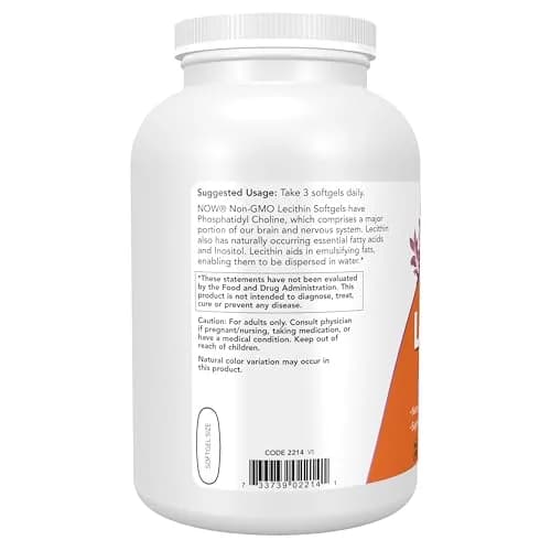 NOW Foods Lecithin 1200 mg Softgels (400 Count) | Supports Brain & Nerve Function thumbnail 3