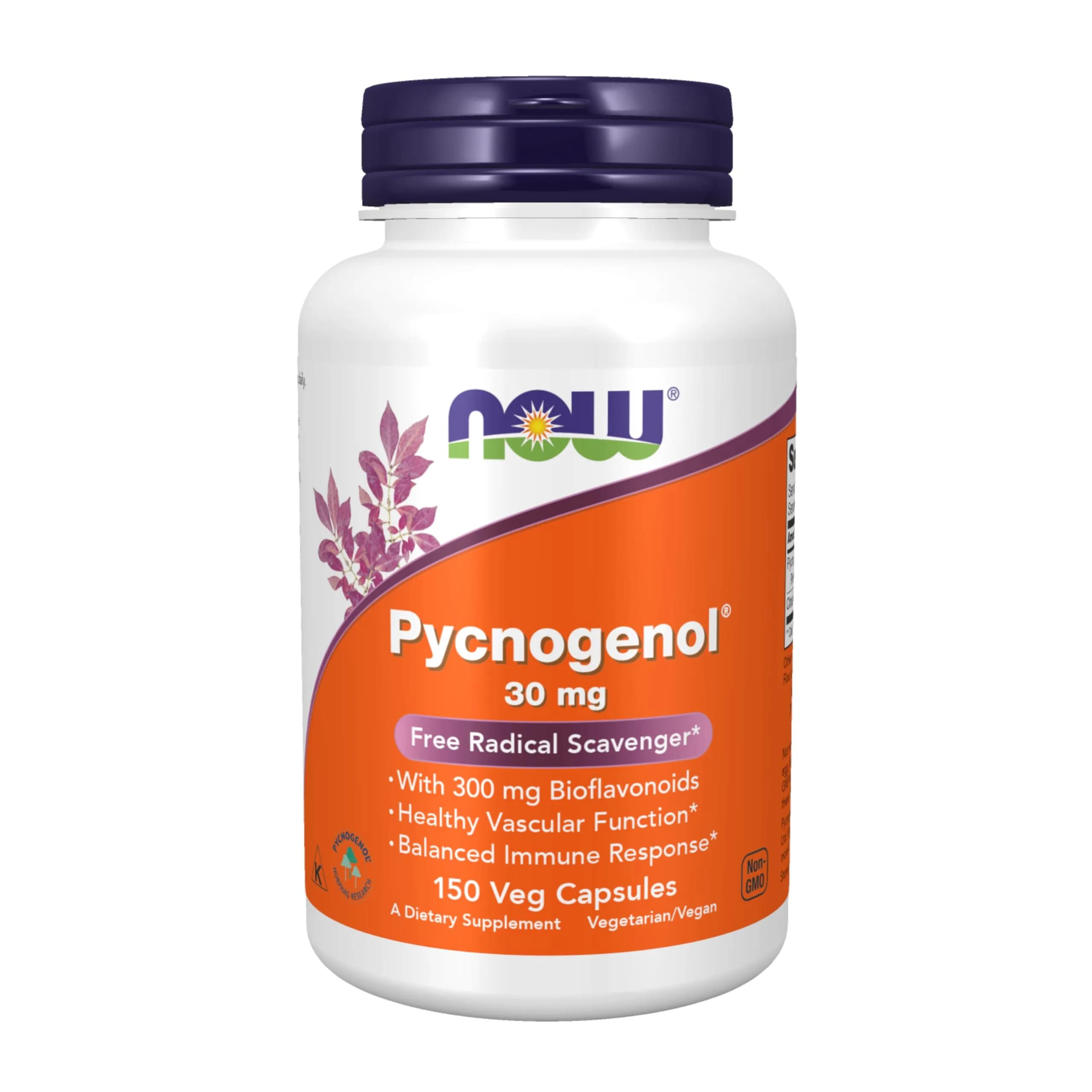 NOW Supplements Pycnogenol 30 mg with 300 mg Bioflavonoids | Supports Vascular & Immune Health (70-120 chars)