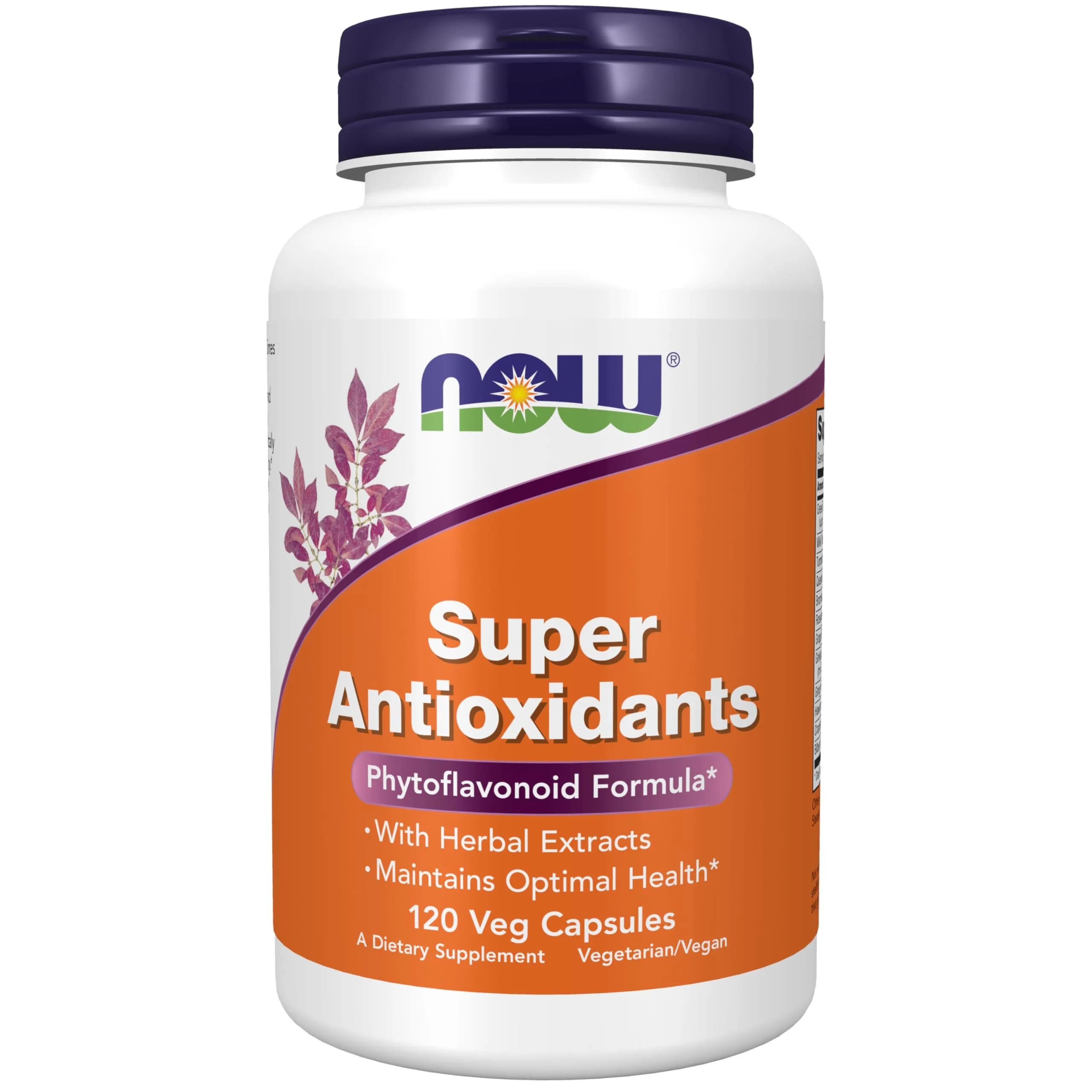 NOW Super Antioxidants with Herbal Extracts 120 Veg Capsules | Vegan Formula for Optimal Health — Yellow
