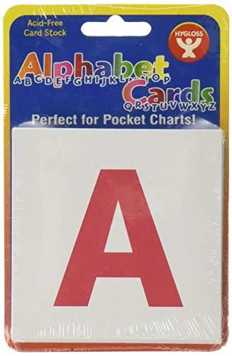 Hygloss Alphabet Flashcards 3" x 3" (7.6cm x 7.6cm) — Uppercase Letters, 30-Pack | Literacy Learning Card Kit — Uppercase