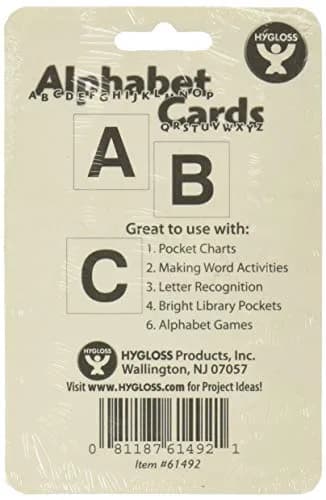 Hygloss Alphabet Flashcards 3" x 3" (7.6cm x 7.6cm) — Uppercase Letters, 30-Pack | Literacy Learning Card Kit thumbnail 2