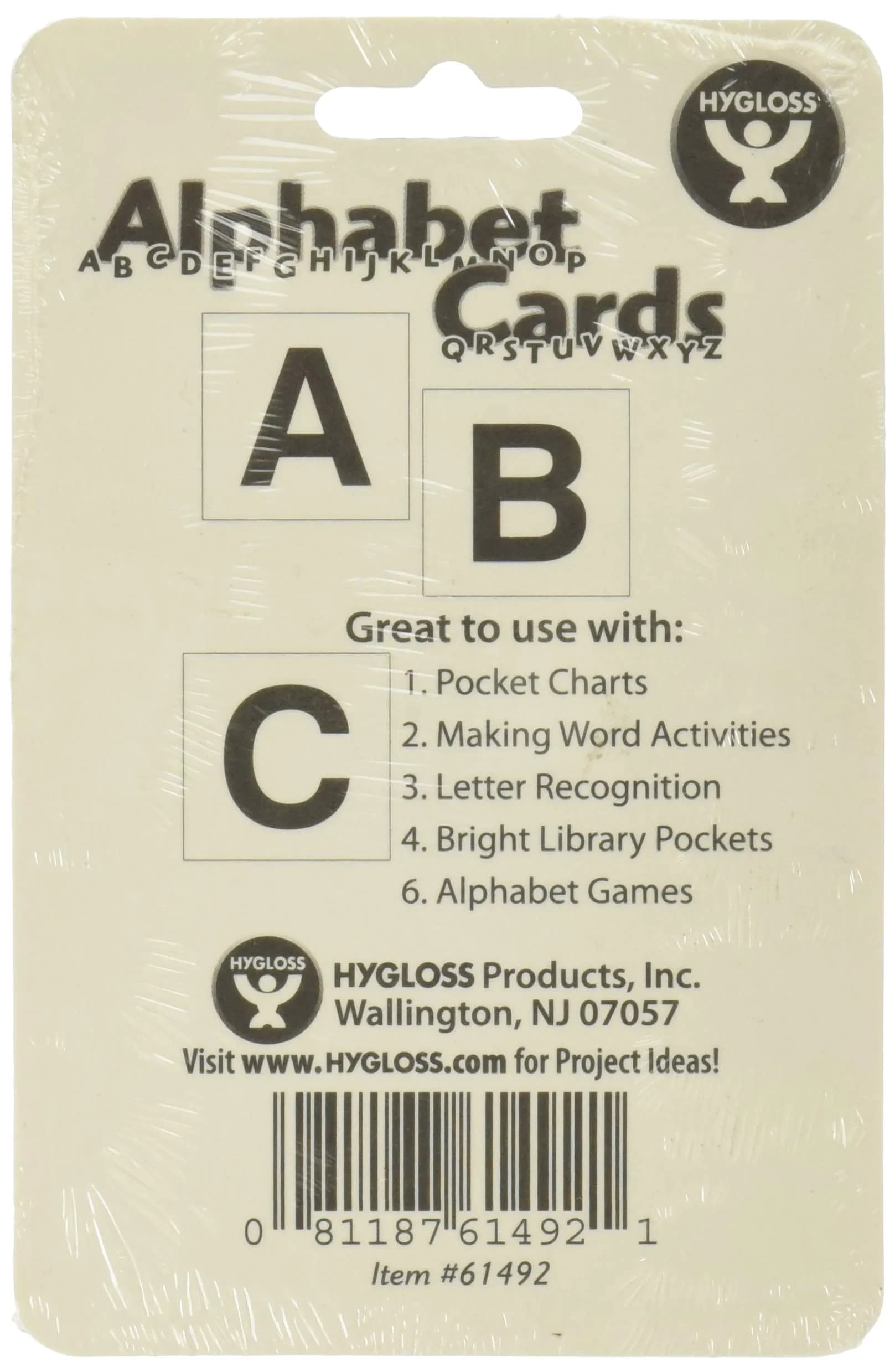 Hygloss Alphabet Flashcards 3" x 3" (7.6cm x 7.6cm) — Uppercase Letters, 30-Pack | Literacy Learning Card Kit - view 2