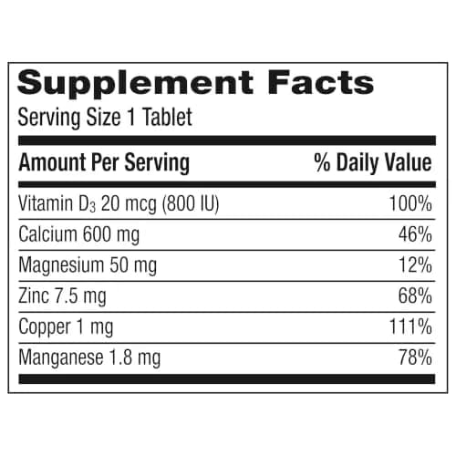 Caltrate 600 Plus D3 Plus Minerals Calcium and Vitamin D Supplement Tablets 165 Count | Bone Strength & Flexibility thumbnail 8