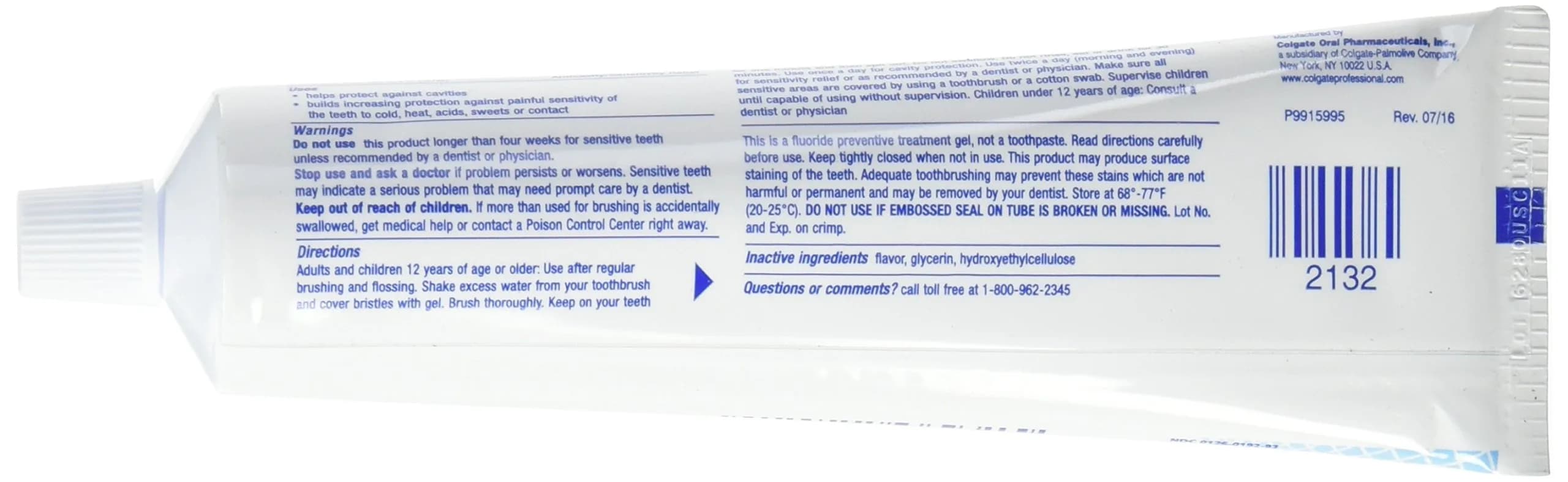Colgate Gel-Kam Fluoride Preventive Treatment Gel Mint 119.1ml (4 Fl Oz) | Cavity Protection & Sensitivity Relief - view 2