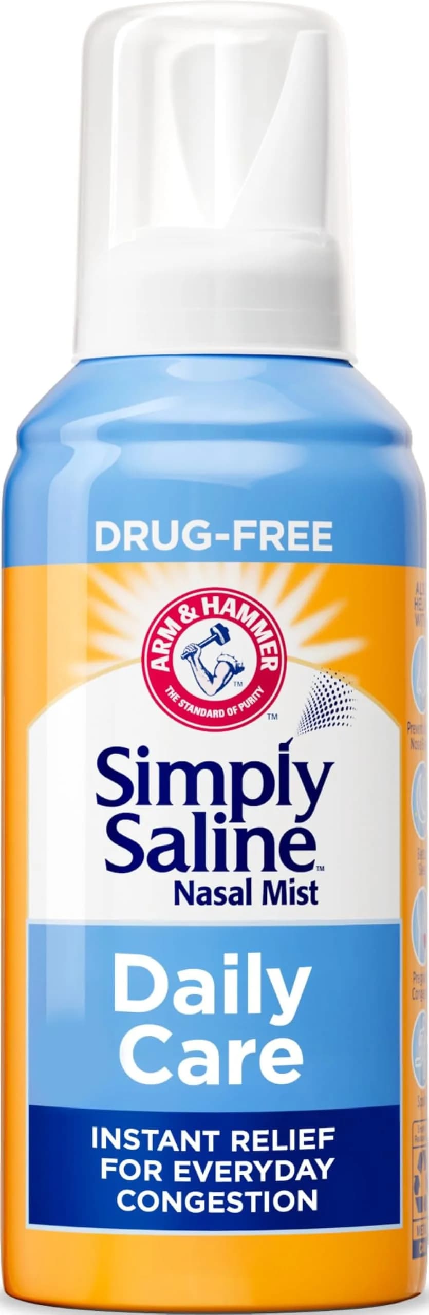 Arm & Hammer Simply Saline Nasal Spray 4.5 oz | Drug-Free Congestion Relief, Moisturizes & Clears Nasal Passages