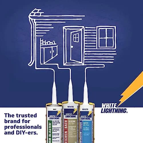 White Lightning Advanced Formula Caulk 295ml (10 fl. oz.) | Latex Caulk for Interior/Exterior Use thumbnail 5
