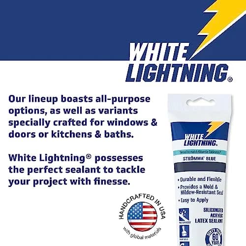 White Lightning Advanced Formula Caulk 295ml (10 fl. oz.) | Latex Caulk for Interior/Exterior Use thumbnail 2