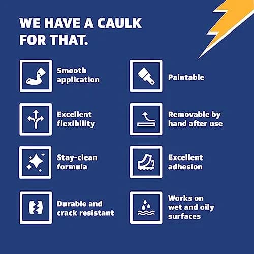 White Lightning Advanced Formula Caulk 295ml (10 fl. oz.) | Latex Caulk for Interior/Exterior Use thumbnail 3