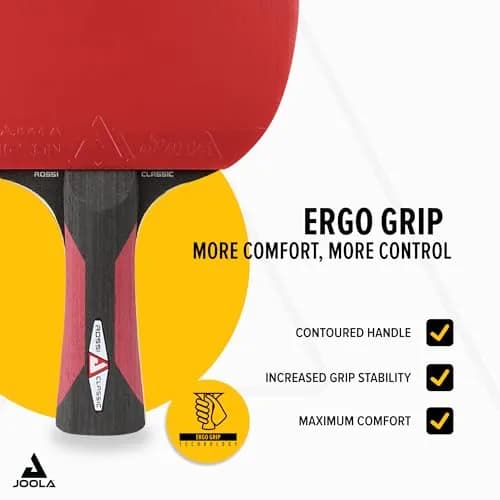 JOOLA Rossi Classic Ping Pong Paddle with Speed Drive & Centro Balance Technology | ITTF Approved Professional Table Tennis Racket for Advanced Control & Speed (Red, 17cm x 25cm) thumbnail 3